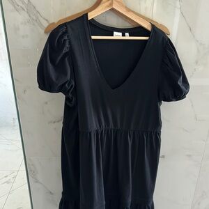 Black Puff Sleeve Dress